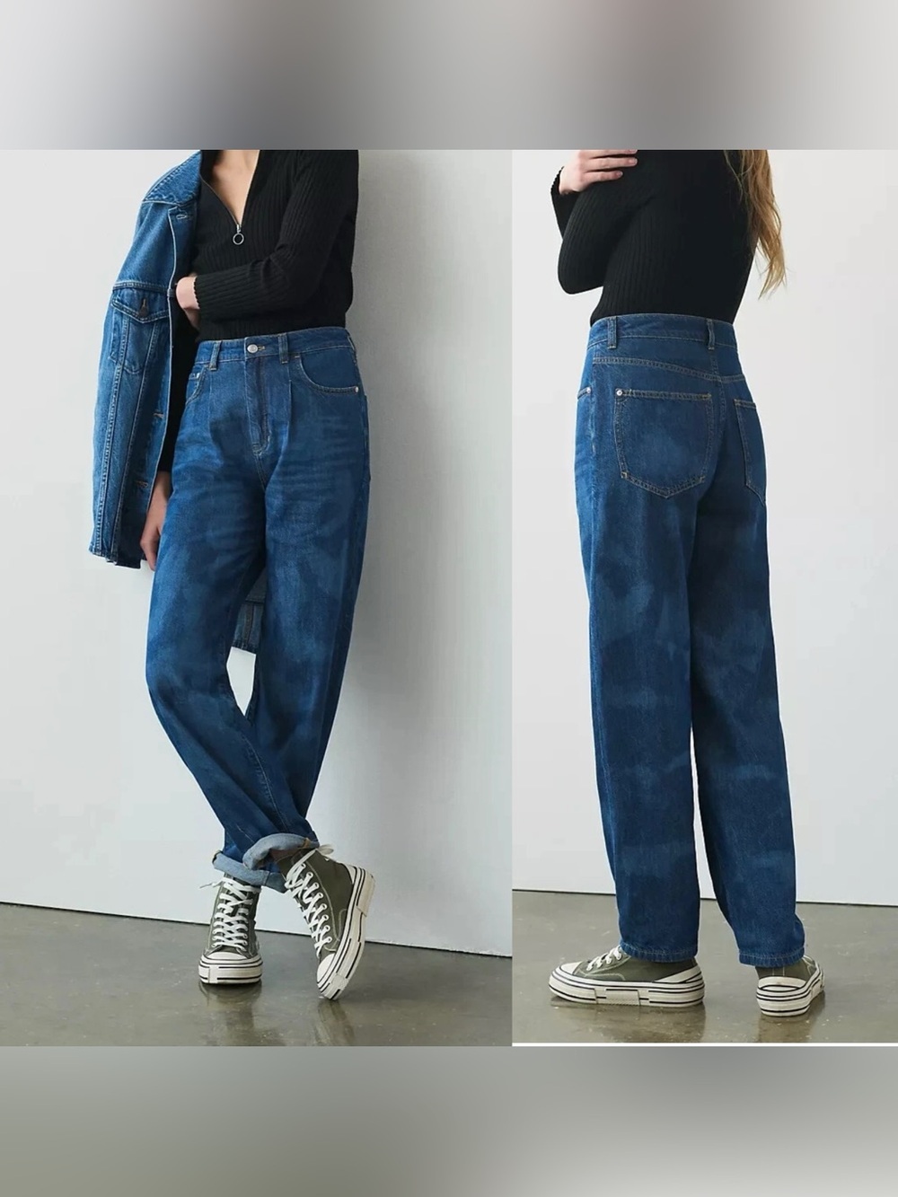 ANTHROPOLOGIE Pilcro The Breaker High Rise Pleated Barrel Leg Jeans Tapered 26